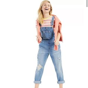 Petite distressed denim overalls from Style & Co Size Petite XL